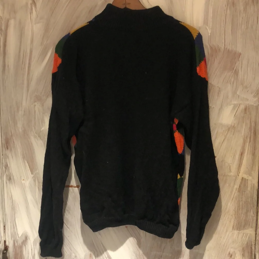 Vintage Ashleigh Morgan black red & orange with decoration size large women’s - Picture 8 of 10